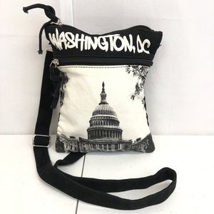 Robin Ruth Crossbody Bag Womens Black and White Washington DC